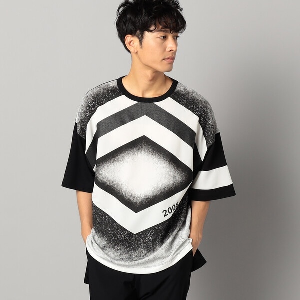 ベータ・メン（BMEN）/「黒と白」オプティカルプリント 半袖プルオーバー
