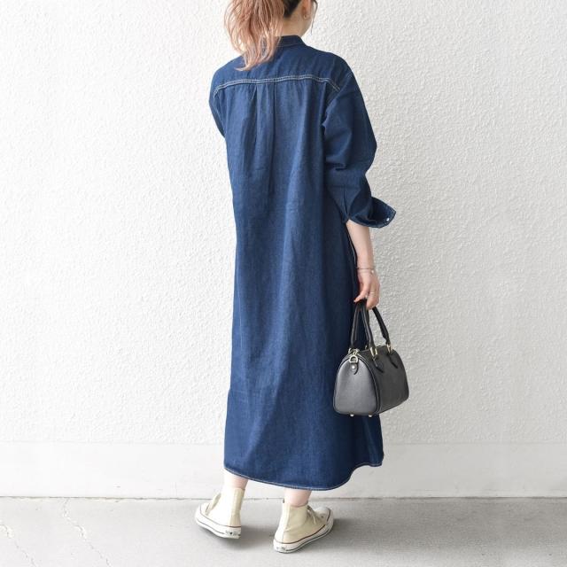 美品／SHIPS any シップスエニィ　デニムブザムシャツワンピース シップス エニィ（SHIPS any）/SHIPS any:〈洗濯機可能〉デニム