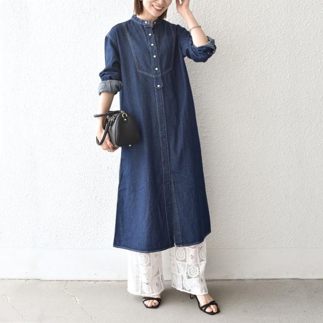 美品／SHIPS any シップスエニィ　デニムブザムシャツワンピース シップス エニィ（SHIPS any）/SHIPS any:〈洗濯機可能〉デニム