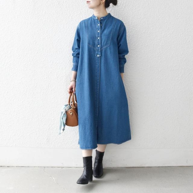 未使用品⚑シップスエニィ　洗える　デニム ブザム シャツワンピース　ワンサイズ シップス エニィ（SHIPS any）/SHIPS any:〈洗濯機可能〉デニム ブザム