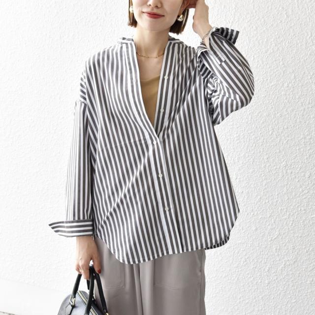 シップス エニィ（SHIPS any）/《一部追加予約》SHIPS any:〈洗濯機可能〉REPREVE バンド カラー シャツ