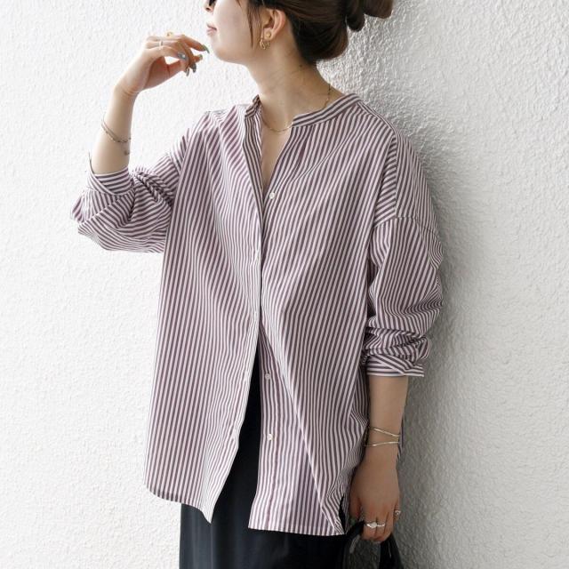 シップス エニィ（SHIPS any）/《一部追加予約》SHIPS any:〈洗濯機可能〉REPREVE バンド カラー シャツ