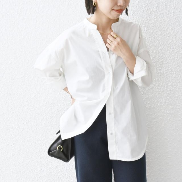 シップス エニィ（SHIPS any）/《一部追加予約》SHIPS any:〈洗濯機可能〉REPREVE バンド カラー シャツ