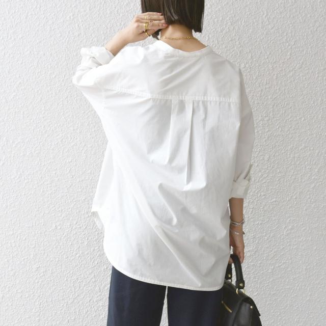 シップス エニィ（SHIPS any）/《一部追加予約》SHIPS any:〈洗濯機可能〉REPREVE バンド カラー シャツ