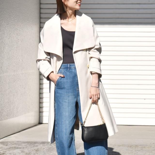 シップス エニィ（SHIPS any）/SHIPS any: ドライツイル ショールカラー Aライン コート［NAVY BLUE］の通販は