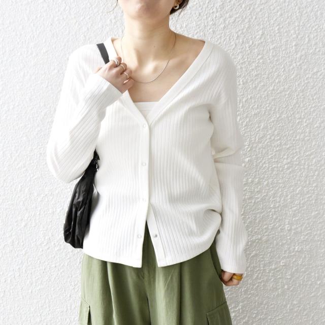 シップス エニィ（SHIPS any）/SHIPS any:〈洗濯機可能〉テレコ ベアトップ セット カーディガンの通販は 5,584円