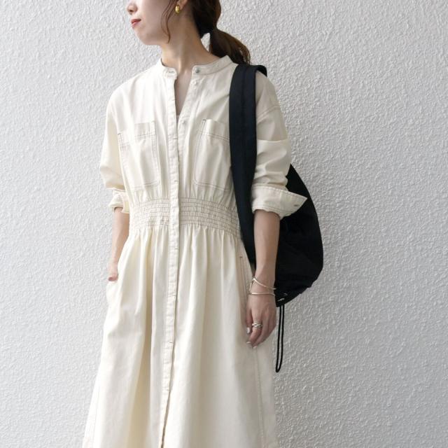 シップス エニィ（SHIPS any）/SHIPS any: シャーリング デニム ポケット ワンピース ［SHIPS any DENIM］_5