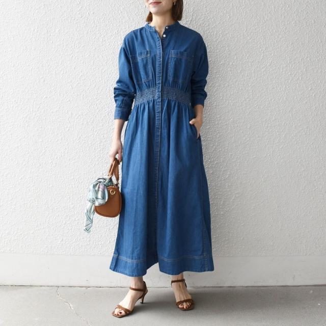 シップス エニィ（SHIPS any）/SHIPS any: シャーリング デニム ポケット ワンピース ［SHIPS any DENIM］_13