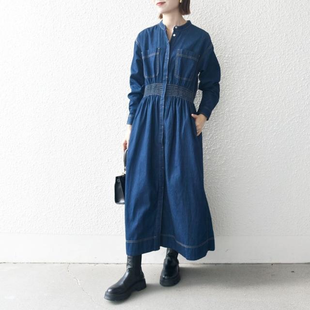 シップス エニィ（SHIPS any）/SHIPS any: シャーリング デニム ポケット ワンピース ［SHIPS any DENIM］_17