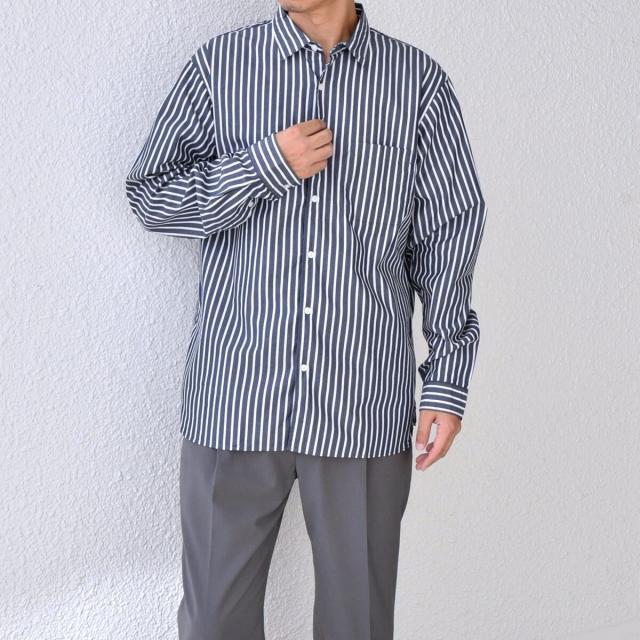 シップス エニィ（SHIPS any）/SHIPS any: ストライプ / ソリッド リラックス レギュラーカラー シャツ 26SS◇_5