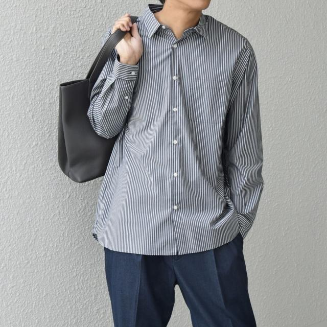 シップス エニィ（SHIPS any）/SHIPS any: ストライプ / ソリッド リラックス レギュラーカラー シャツ 26SS◇_7