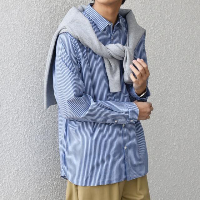シップス エニィ（SHIPS any）/SHIPS any: ストライプ / ソリッド リラックス レギュラーカラー シャツ 26SS◇_9