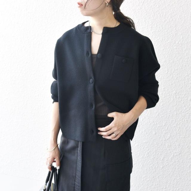 シップス エニィ（SHIPS any）/《一部追加予約》SHIPS any: ミラノリブ ノーカラー ニット ジャケット カーディガン