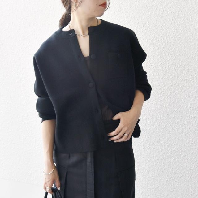 シップス エニィ（SHIPS any）/《一部追加予約》SHIPS any: ミラノリブ ノーカラー ニット ジャケット カーディガン