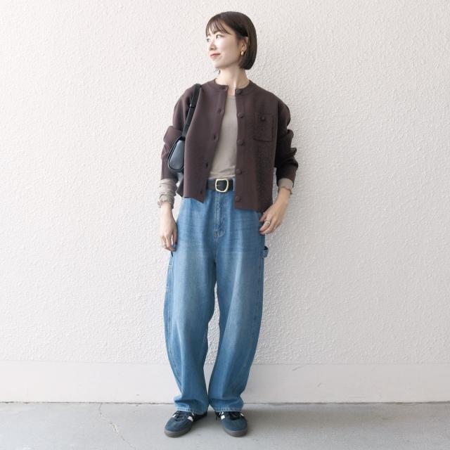 シップス エニィ（SHIPS any）/《一部追加予約》SHIPS any: ミラノリブ ノーカラー ニット ジャケット カーディガン