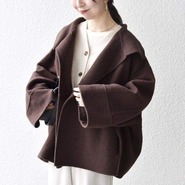 シップス エニィ（SHIPS any）/【WEB限定】SHIPS any: リバー スタンドカラー ポンチョ ショート コート