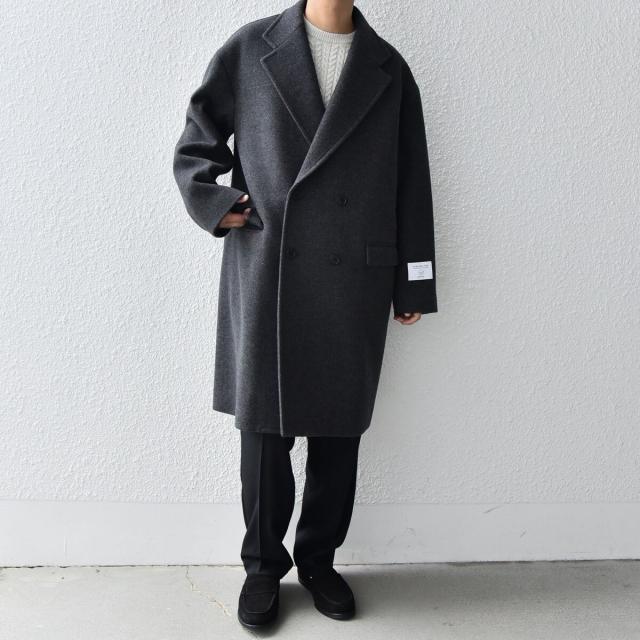 シップスエニィきれい色ゆったりオーバーサイズダブルウールPコート♪ SHIPS any: PURE WOOL MELTON ダブル チェスターコート