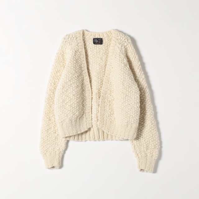 【NEW】シップス エニィ（SHIPS any）/【SHIPS any別注】NEPAL HAND KNIT:ボリューム ニット カーディガン