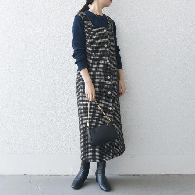 シップス エニィ（SHIPS any）/SHIPS any: モール ツイード スクエアネック ドットライク ワンピースの通販は 8,771円