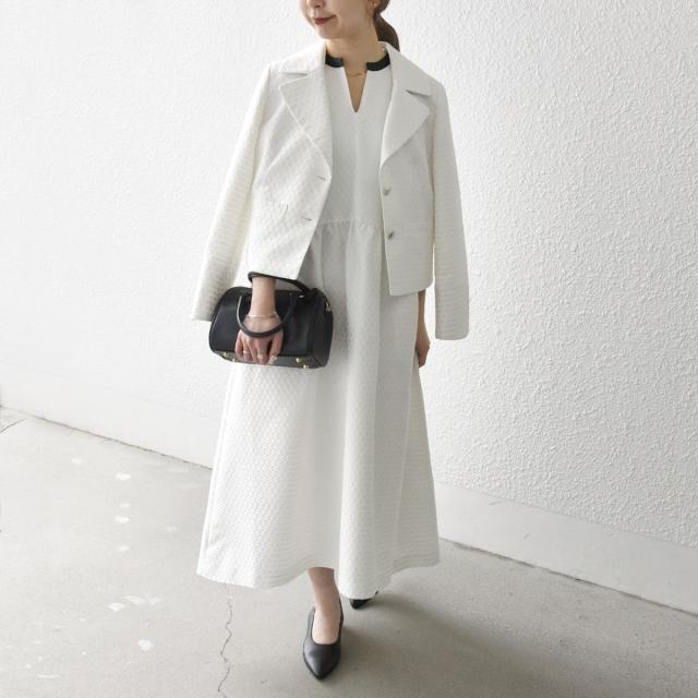 シップス エニィ（SHIPS any）/SHIPS any:〈手洗い可能〉フラワー ジャカード ノースリーブ ワンピース