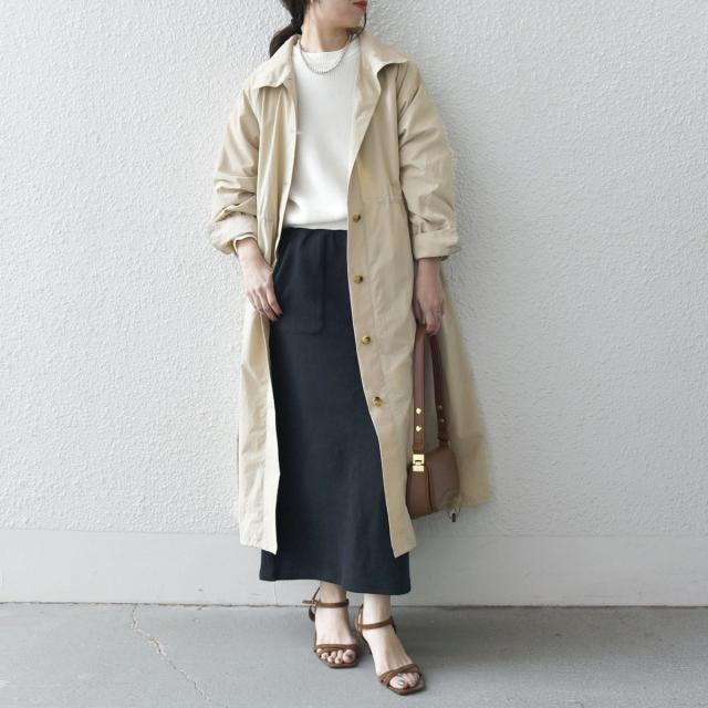 シップス エニィ（SHIPS any）/SHIPS any:〈洗濯機可能〉スタンドカラー ドロスト ギャザー ロング コート