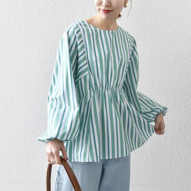 シップス エニィ（SHIPS any）/《一部追加予約》SHIPS any:〈洗濯機可能〉REPREVE ギャザー パフシャツ ブラウス