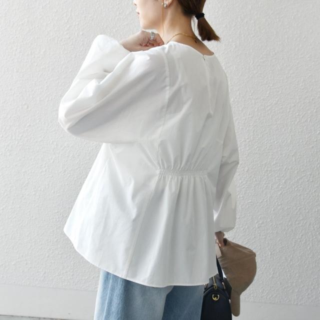 シップス エニィ（SHIPS any）/《一部追加予約》SHIPS any:〈洗濯機可能〉REPREVE ギャザー パフシャツ ブラウス