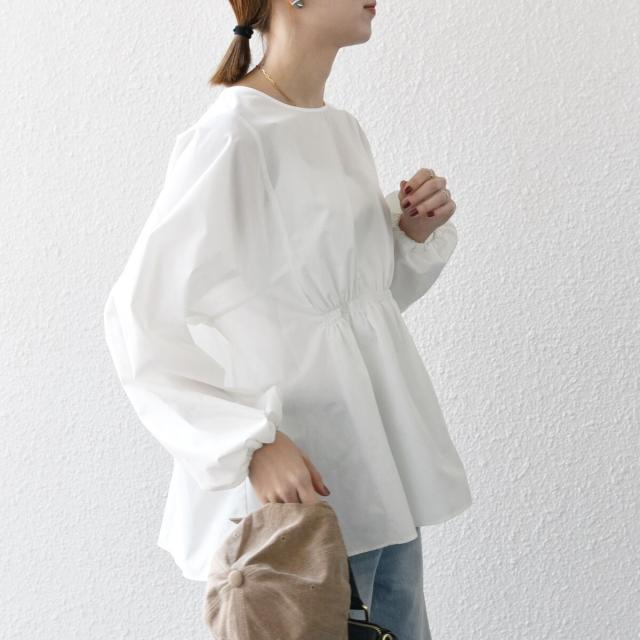 シップス エニィ（SHIPS any）/《一部追加予約》SHIPS any:〈洗濯機可能〉REPREVE ギャザー パフシャツ ブラウス