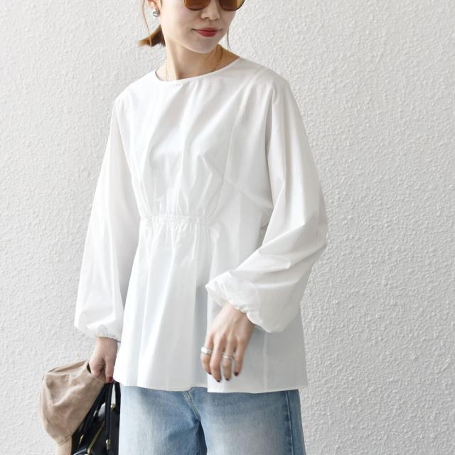 シップス エニィ（SHIPS any）/《一部追加予約》SHIPS any:〈洗濯機可能〉REPREVE ギャザー パフシャツ ブラウス