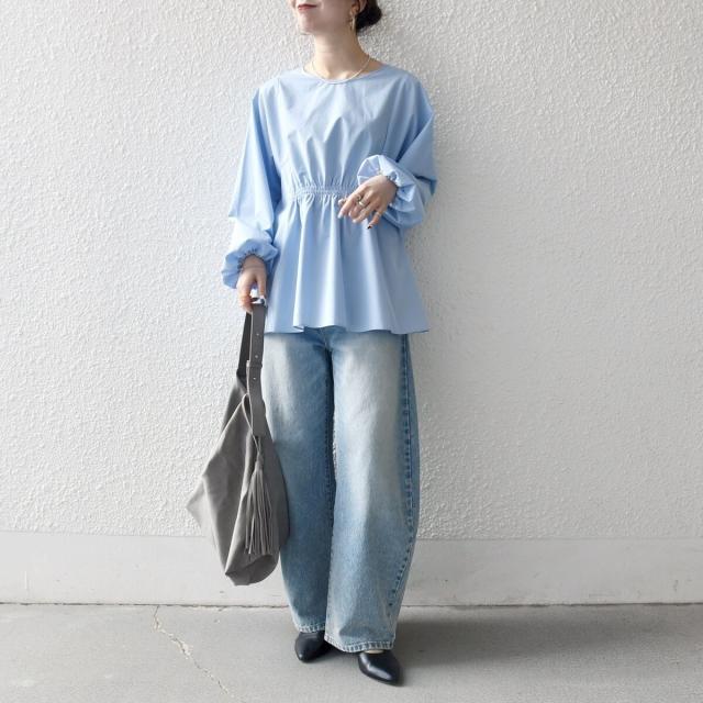 シップス エニィ（SHIPS any）/《一部追加予約》SHIPS any:〈洗濯機可能〉REPREVE ギャザー パフシャツ ブラウス