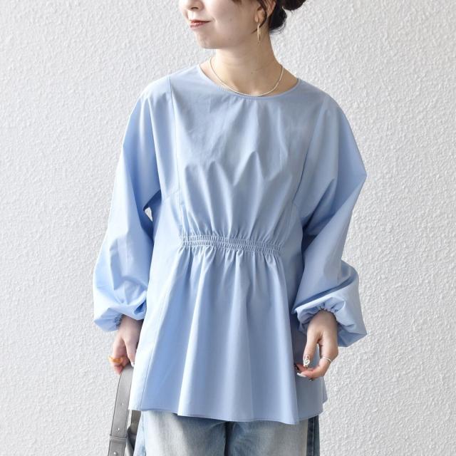 シップス エニィ（SHIPS any）/《一部追加予約》SHIPS any:〈洗濯機可能〉REPREVE ギャザー パフシャツ ブラウス