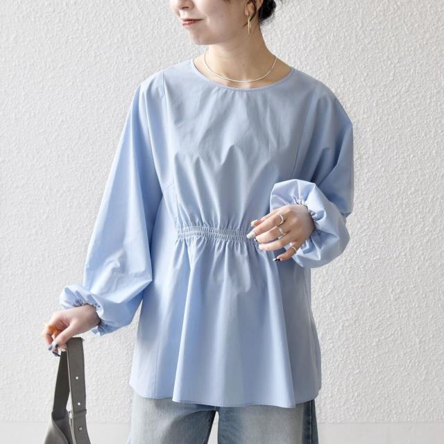 シップス エニィ（SHIPS any）/《一部追加予約》SHIPS any:〈洗濯機可能〉REPREVE ギャザー パフシャツ ブラウス