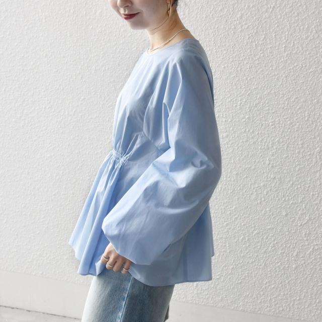 シップス エニィ（SHIPS any）/《一部追加予約》SHIPS any:〈洗濯機可能〉REPREVE ギャザー パフシャツ ブラウス