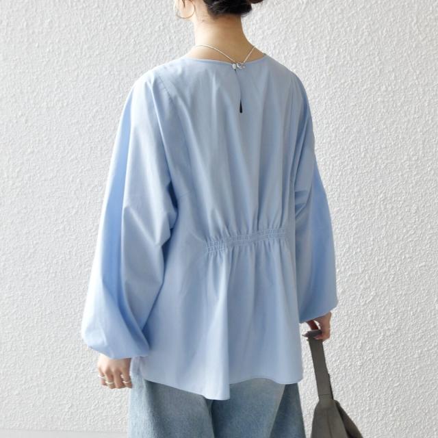 シップス エニィ（SHIPS any）/《一部追加予約》SHIPS any:〈洗濯機可能〉REPREVE ギャザー パフシャツ ブラウス