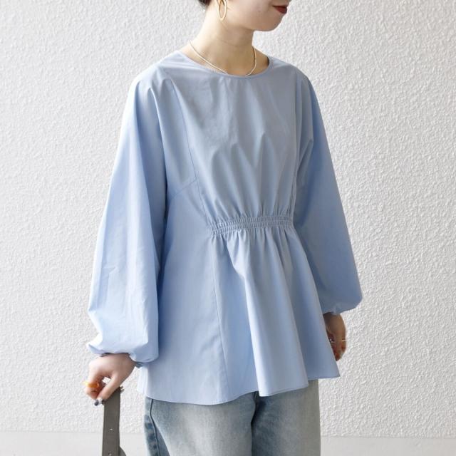 シップス エニィ（SHIPS any）/《一部追加予約》SHIPS any:〈洗濯機可能〉REPREVE ギャザー パフシャツ ブラウス