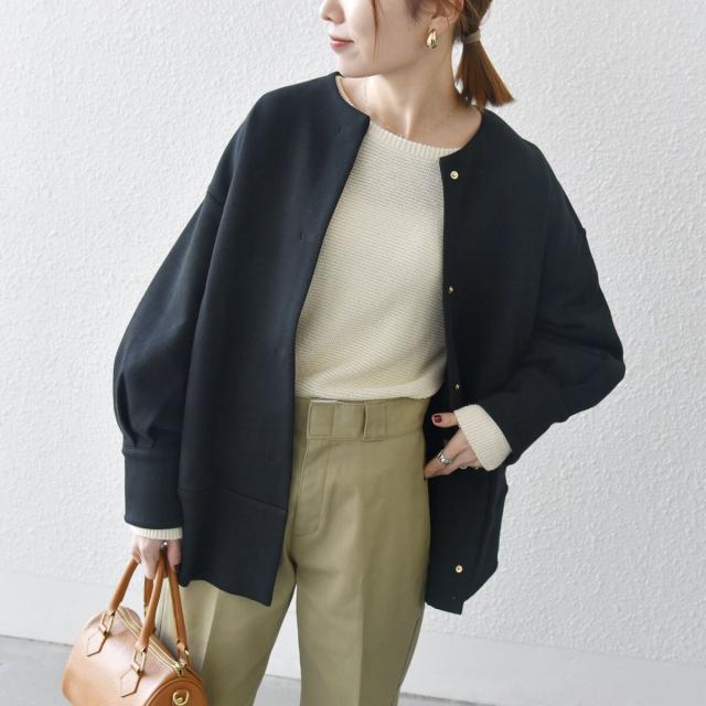 シップス エニィ（SHIPS any）/【WEB限定】SHIPS any: ダブルジャージー ノーカラー コート 25SS