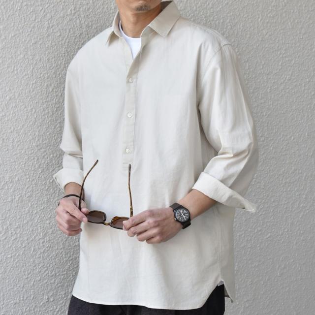 シップス エニィ（SHIPS any）/SHIPS any:〈洗濯機可能〉コットン/リネン 7分袖 スキッパー プルオーバー シャツ 25_1