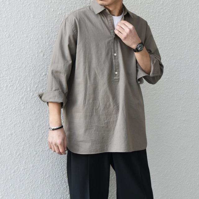 シップス エニィ（SHIPS any）/SHIPS any:〈洗濯機可能〉コットン/リネン 7分袖 スキッパー プルオーバー シャツ 25_17