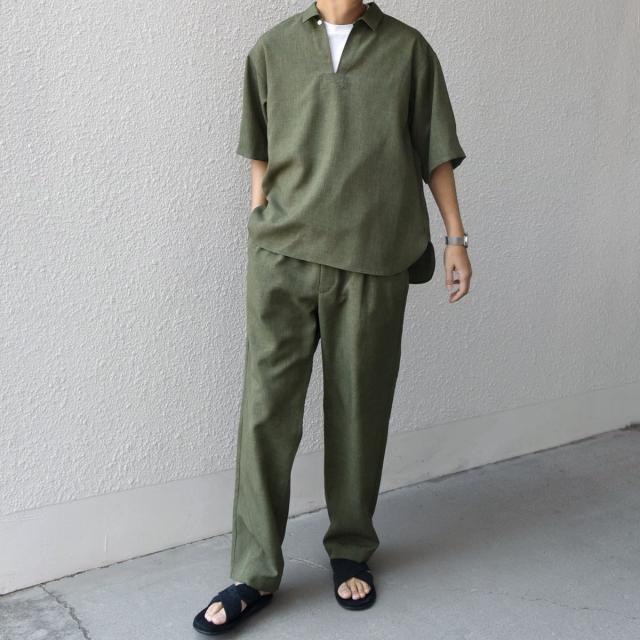 シップス エニィ（SHIPS any）/SHIPS any:〈洗濯機可能〉リネンライク セミワイド パンツ(セットアップ対応) 25SS◇_16