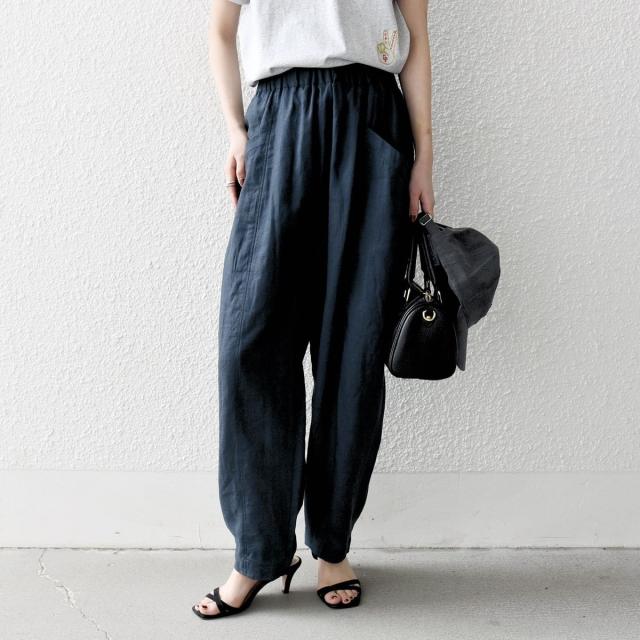 シップス エニィ（SHIPS any）/SHIPS any:〈洗濯機可能〉リネン ミックス コクーン イージー パンツ