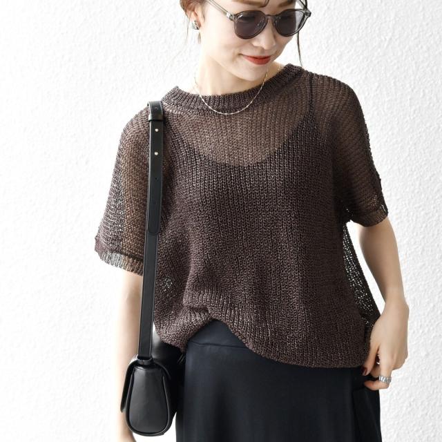 シップス エニィ（SHIPS any）/SHIPS any:〈手洗い可能〉ギマ  ワイド フレンチ シアー ニット プルオーバー