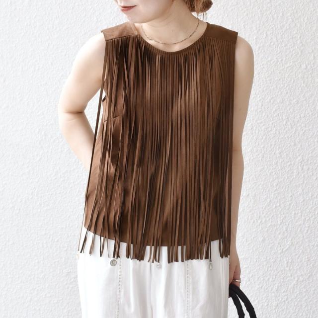 シップス エニィ（SHIPS any）/bon_meur:〈手洗い可能〉フリンジ