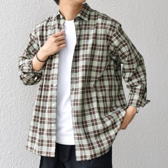 シップス エニィ（SHIPS any）/SHIPS any:〈洗濯機可能〉LIM BLESS チェック レギュラーカラー シャツ◇