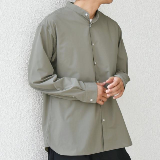 シップス エニィ（SHIPS any）/SHIPS any: LIM BLESS ソリッド / ストライプ バンドカラー シャツ 25AW◇_2