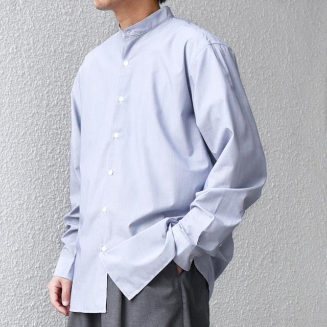 シップス エニィ（SHIPS any）/SHIPS any: LIM BLESS ソリッド / ストライプ バンドカラー シャツ 25AW◇_4