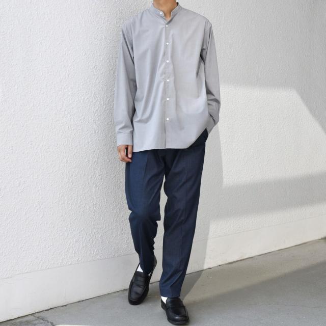 シップス エニィ（SHIPS any）/SHIPS any: LIM BLESS ソリッド / ストライプ バンドカラー シャツ 25AW◇_5
