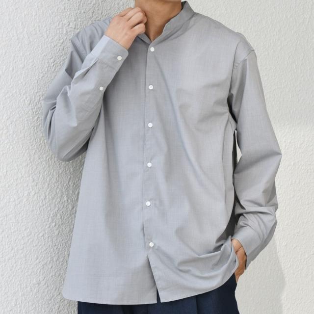 シップス エニィ（SHIPS any）/SHIPS any: LIM BLESS ソリッド / ストライプ バンドカラー シャツ 25AW◇_7