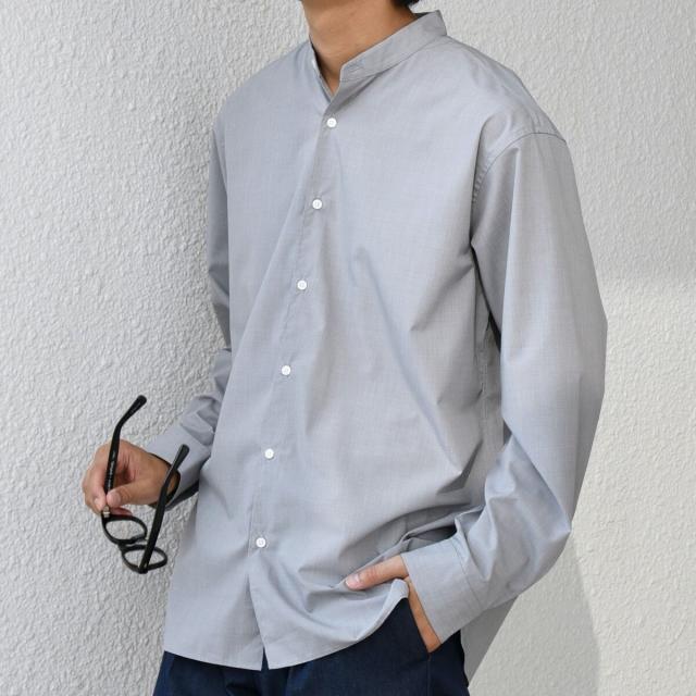 シップス エニィ（SHIPS any）/SHIPS any: LIM BLESS ソリッド / ストライプ バンドカラー シャツ 25AW◇_8