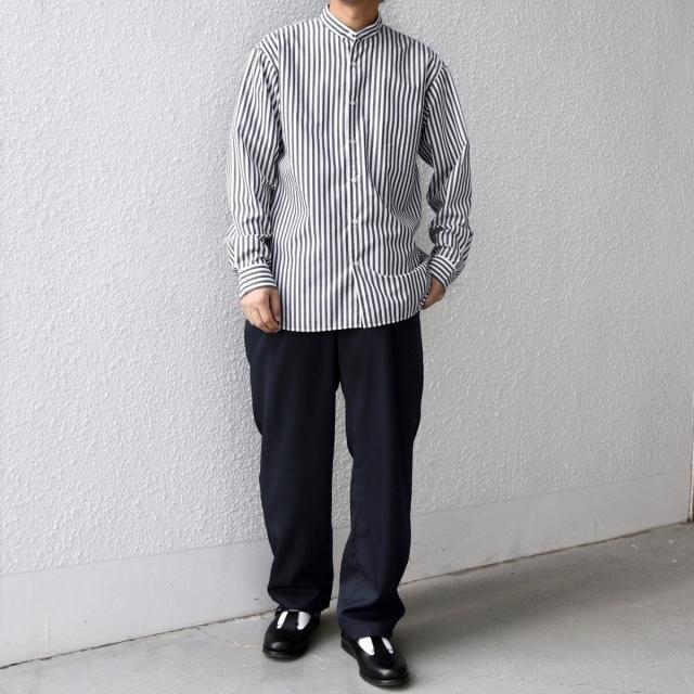 シップス エニィ（SHIPS any）/SHIPS any: LIM BLESS ソリッド / ストライプ バンドカラー シャツ 25AW◇_10