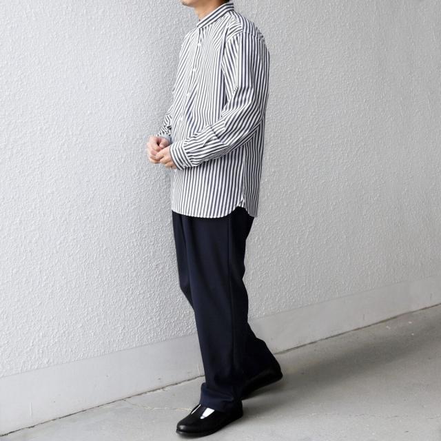 シップス エニィ（SHIPS any）/SHIPS any: LIM BLESS ソリッド / ストライプ バンドカラー シャツ 25AW◇_11